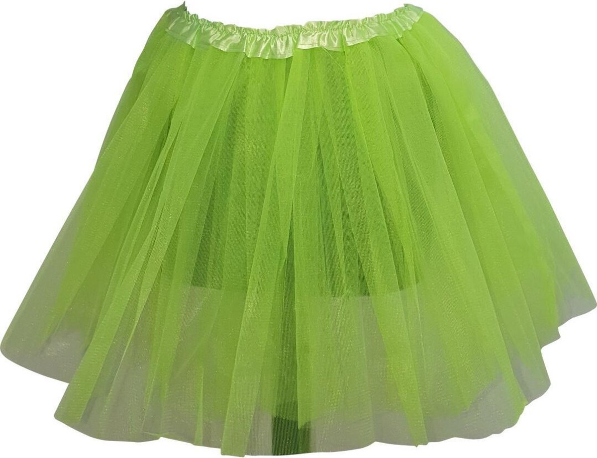 Tutu - Petticoat - Tule rokje - Neon groen - 40 cm - 3 lagen tule - Ballet rokje