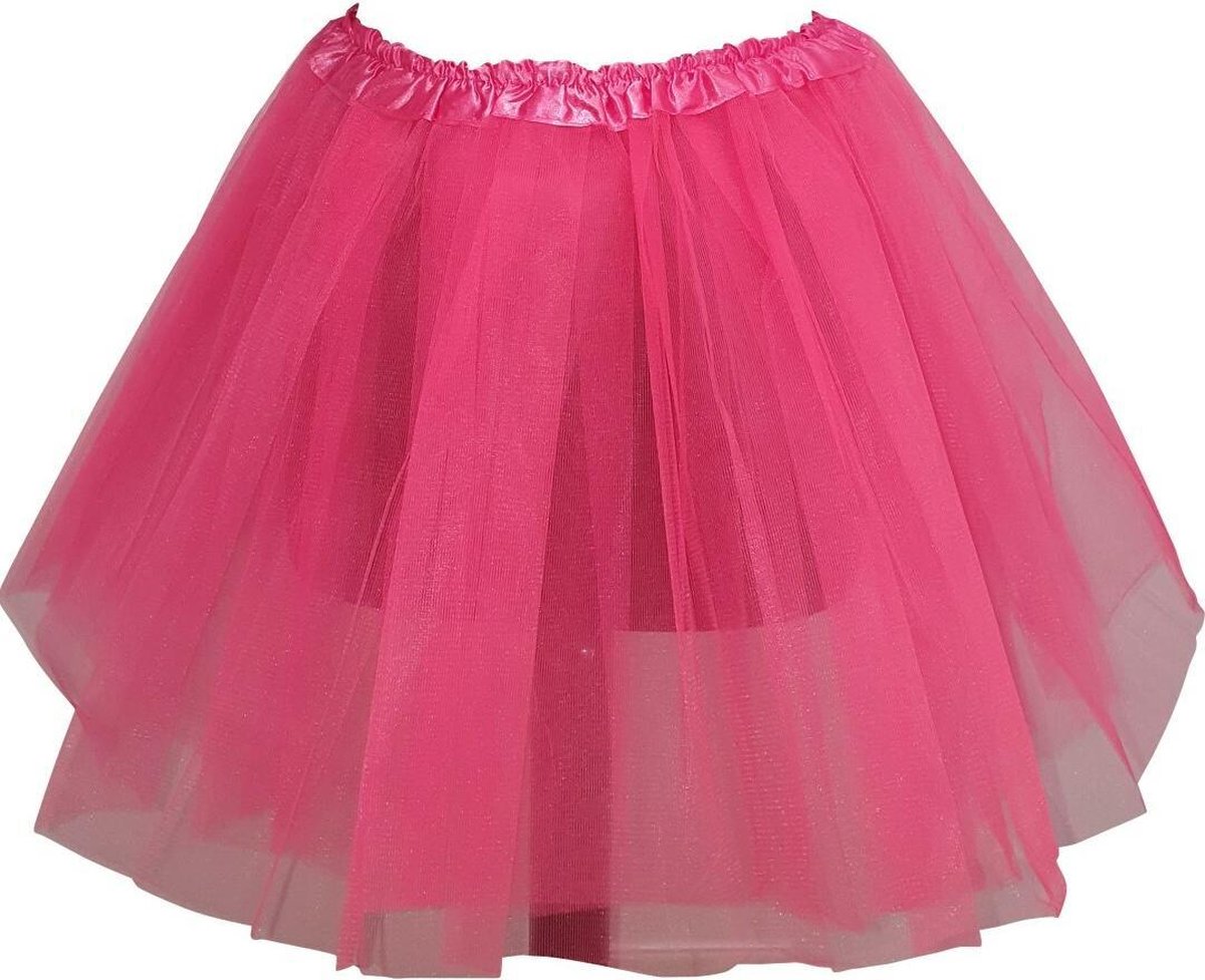 Tutu - Petticoat - Tule rokje - Neon pink - 40 cm - 3 lagen tule - Ballet rokje