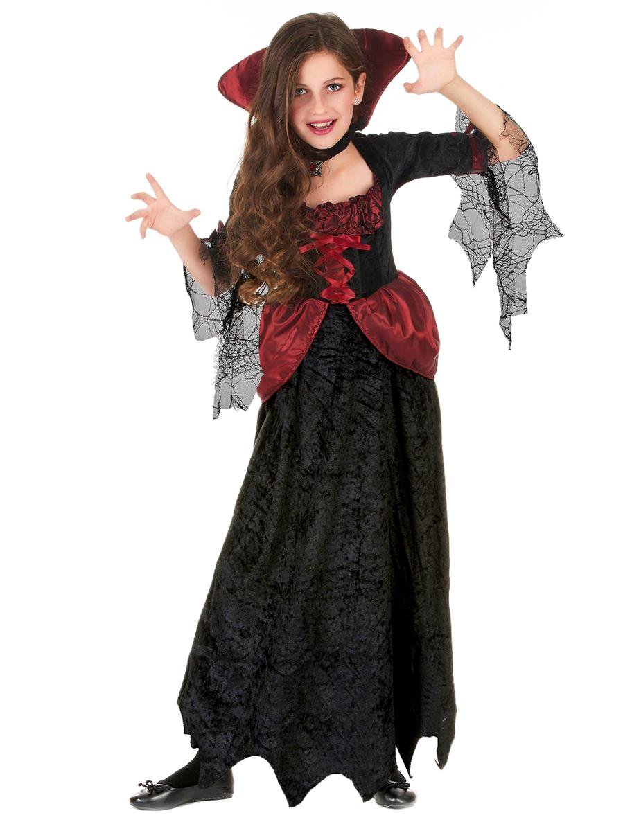 Verkleedkostuum vampier voor meisjes Halloween kleren Verkleedkleding - 110/116 - Verkleedkleren Online