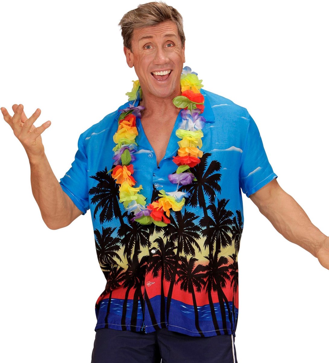 WIDMANN - Toerist Hawaii blouse voor volwassenen - XL