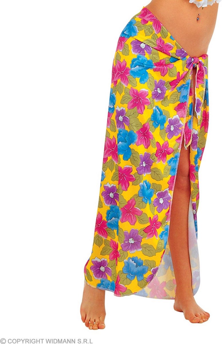 Widmann - Hawaii & Carribean & Tropisch Kostuum - Omslagdoek Hawaii Beach Tropical Flowers Vrouw - multicolor - One Size - Carnavalskleding - Verkleedkleding