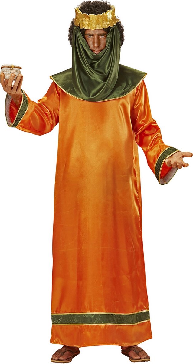 Widmann - Koning Prins & Adel Kostuum - Bijbelse Koning Salomo - Man - oranje - Medium - Carnavalskleding - Verkleedkleding