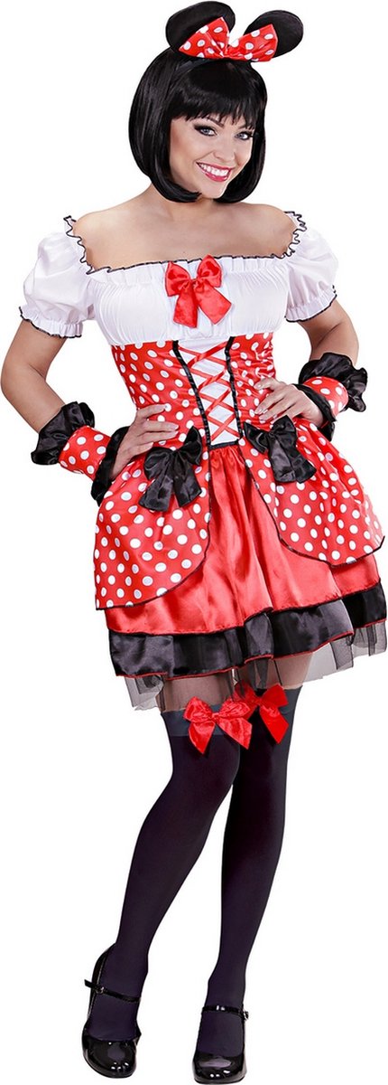 Widmann - Mickey & Minnie Mouse Kostuum - Ontwapenend Muisje Rood - Vrouw - rood - Medium - Carnavalskleding - Verkleedkleding