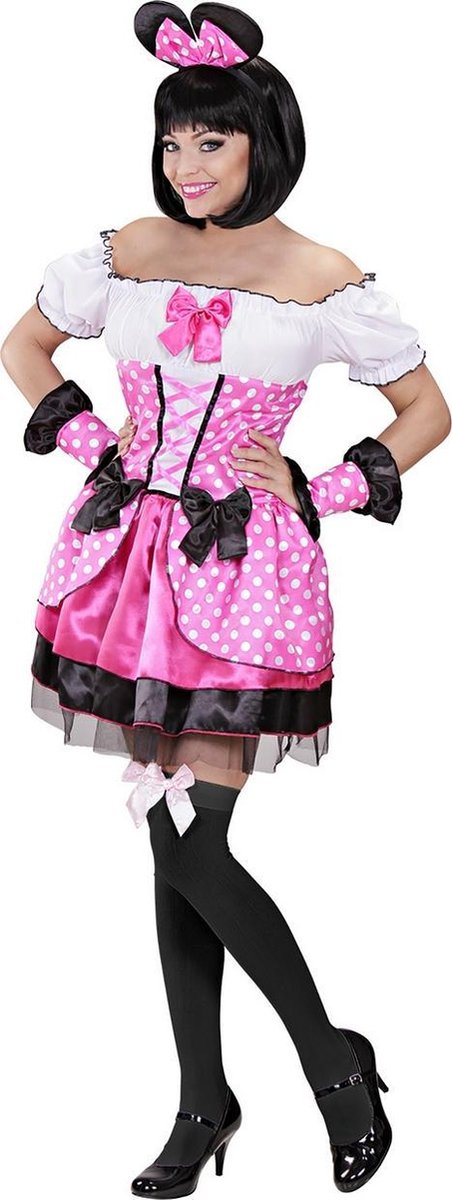 Widmann - Mickey & Minnie Mouse Kostuum - Ontwapenend Muisje Roze - Vrouw - roze - Medium - Carnavalskleding - Verkleedkleding