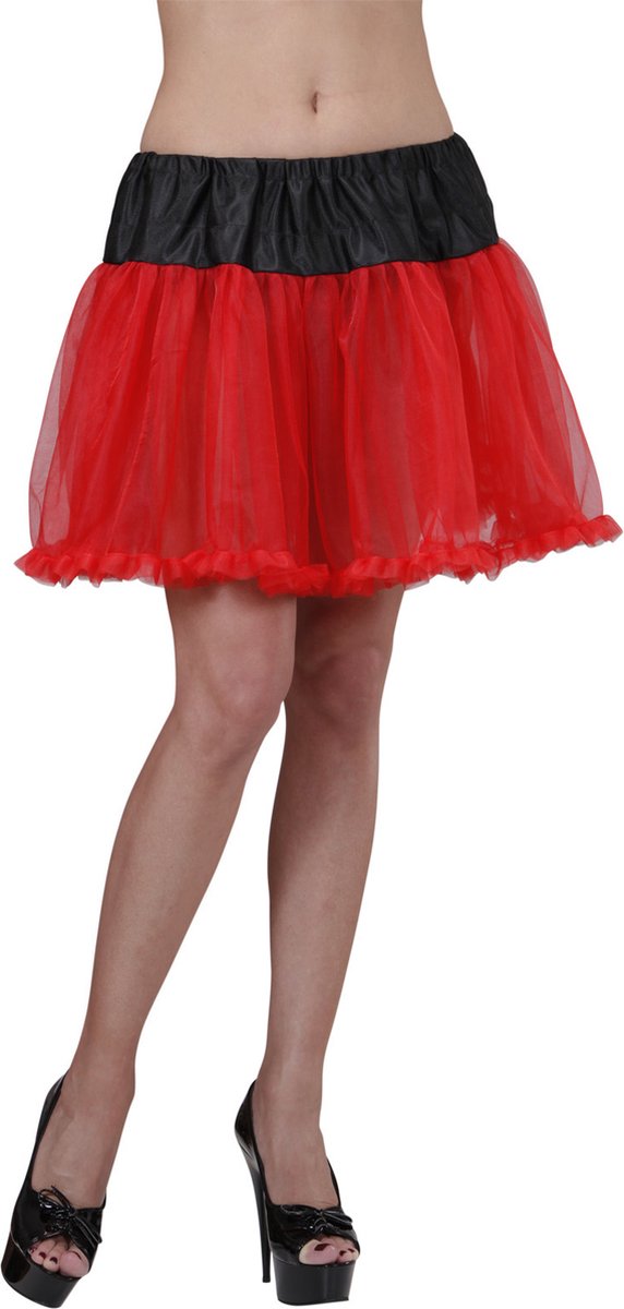 Widmann -Petticoat Zwart / Rood - rood - Halloween - Verkleedkleding