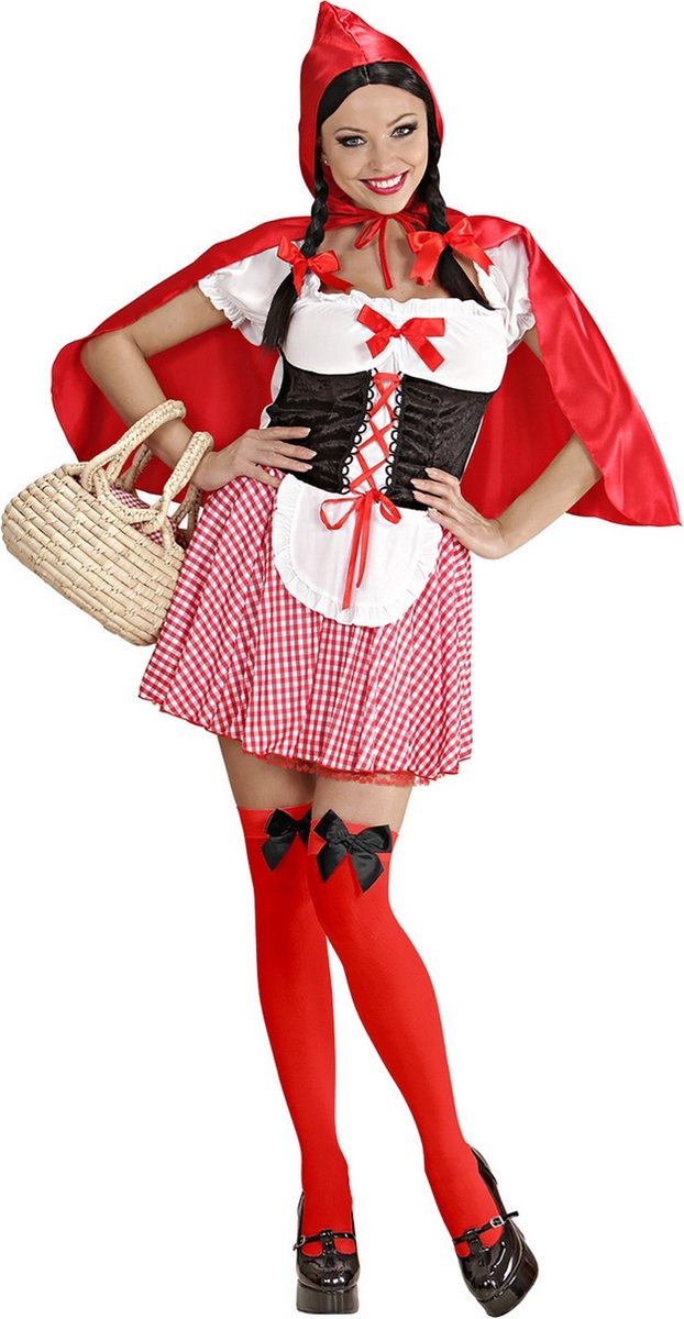 Widmann - Roodkapje Kostuum - Roodkapje Evergreen Kostuum Vrouw - rood - XL - Carnavalskleding - Verkleedkleding