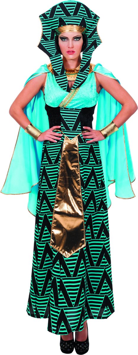 Wilbers - Egypte Kostuum - Egyptische Aida ( Zonder Hoed) Gizeh - Vrouw - blauw - Maat 44 - Carnavalskleding - Verkleedkleding