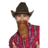 Wilde westen Cowboy baard rood -
