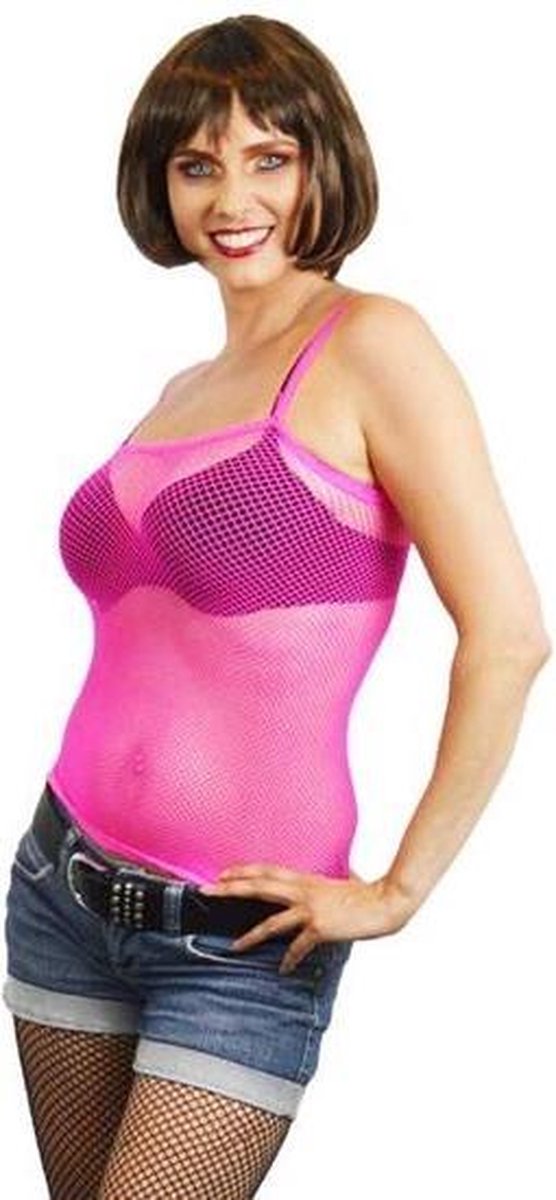Witbaard Verkleedtop Net Dames Polyester Roze One-size