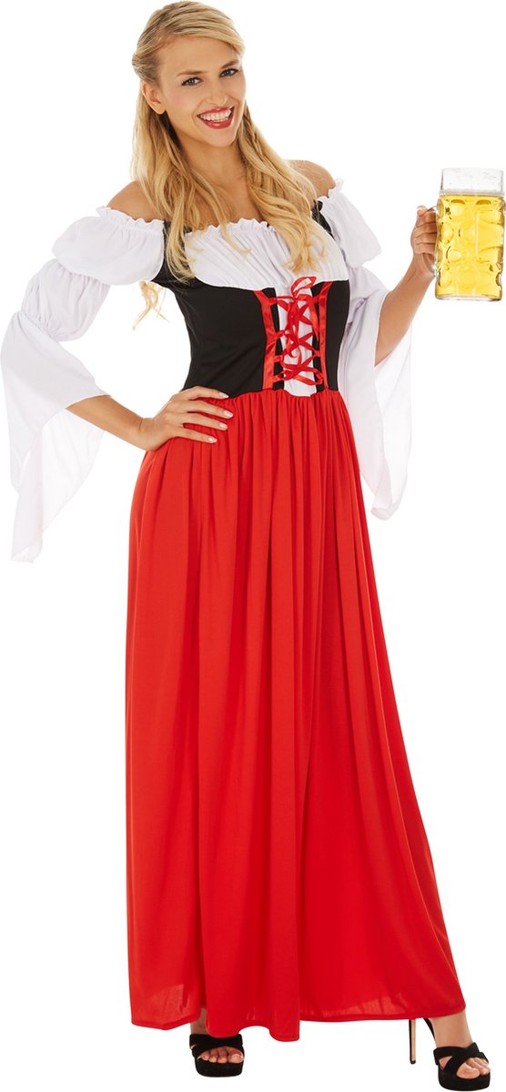 dressforfun - Dameskostuum feestelijke Dirndl Resi model 2 L - verkleedkleding kostuum halloween verkleden feestkleding carnavalskleding carnaval feestkledij partykleding - 304622