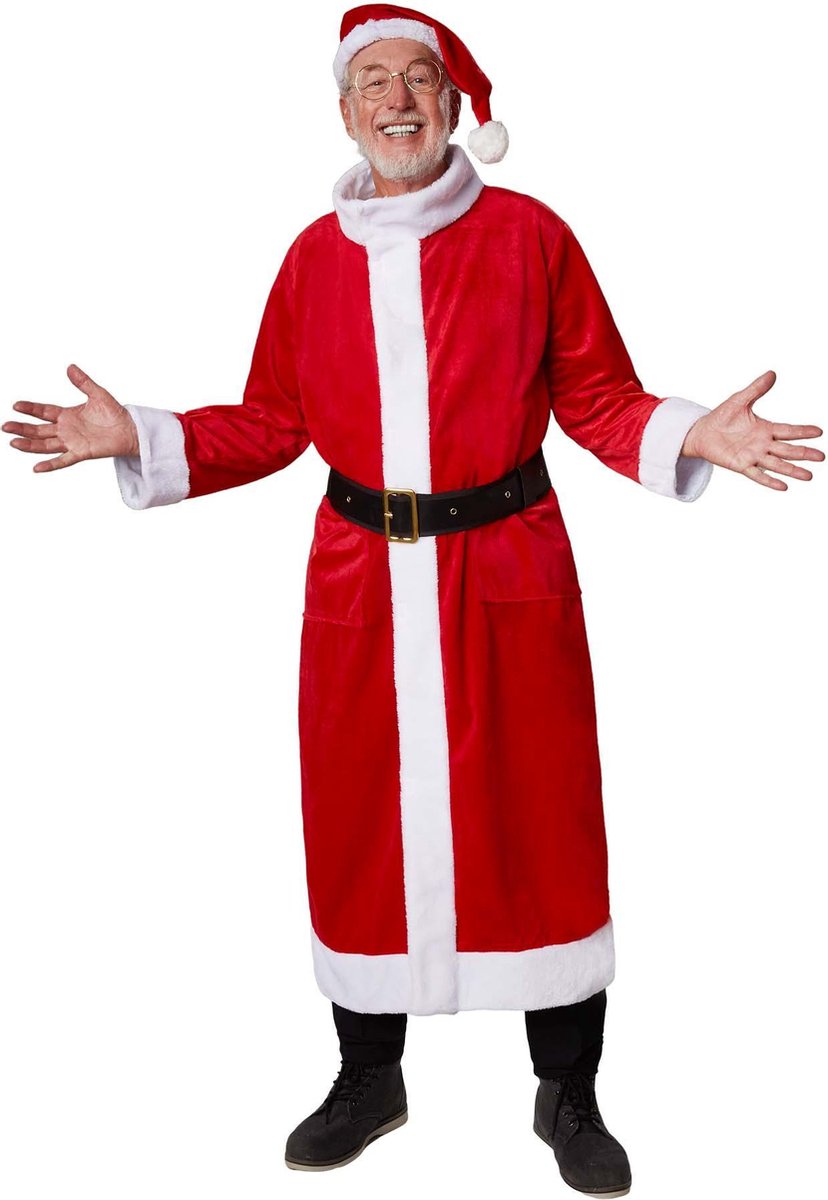 dressforfun - Mantel kerstman klassiek XL - verkleedkleding kostuum halloween verkleden feestkleding carnavalskleding carnaval feestkledij partykleding - 303466