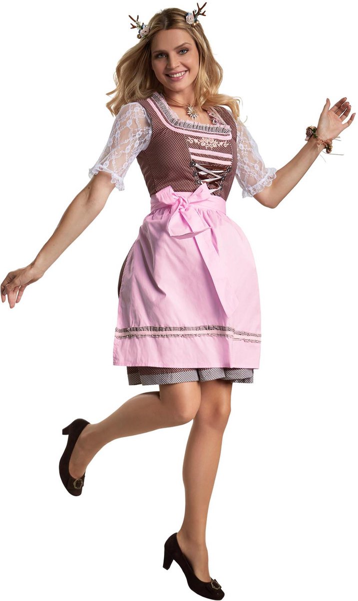dressforfun - Mini-Dirndl Altötting model 2 L - verkleedkleding kostuum halloween verkleden feestkleding carnavalskleding carnaval feestkledij partykleding - 304677