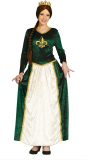 Guirca - Koning Prins & Adel Kostuum - Groene Jurk Prinses Fiona Koningin Uit De Middeleeuwen Vrouw - groen - Maat 38-40 - Carnavalskleding - Verkleedkleding