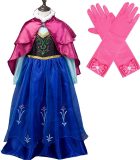 Het Betere Merk - Prinsessenjurk meisje - Frozen - Anna jurk - maat 110/116(120) - Roze prinsessen handschoenen - Verkleedkleren Meisje