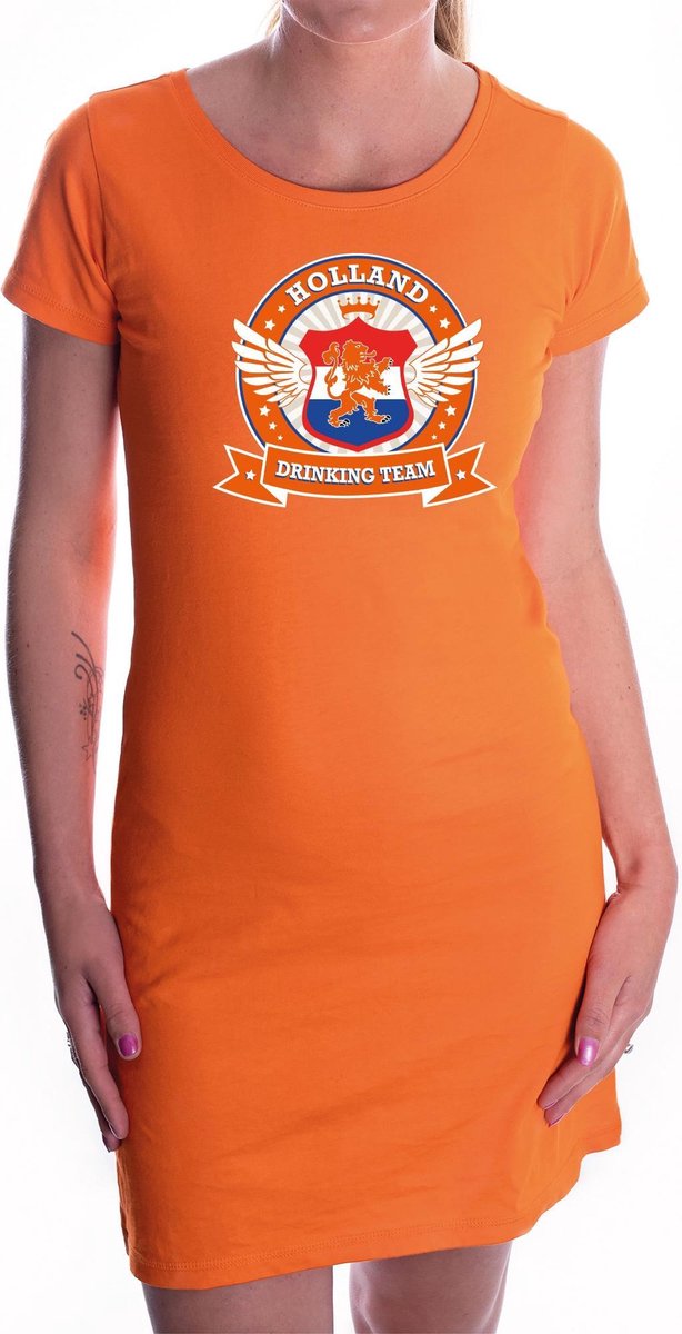 Holland drinking team jurkje oranje dames - Koningsdag / supporters kleding XL