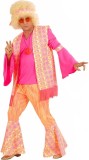 Roze hippie kostuum voor mannen - Verkleedkleding - Medium