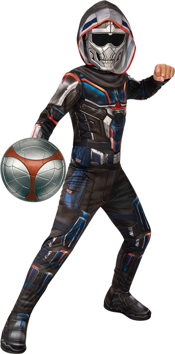 Rubies - The Avengers Kostuum - Task Master Kostuum Kind - zwart,zilver,multicolor - Maat 116 - Carnavalskleding - Verkleedkleding