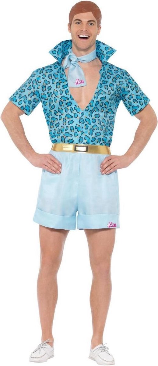 Smiffy's - Barbie Kostuum - Barbie Safari Ken - Man - blauw - Medium - Carnavalskleding - Verkleedkleding