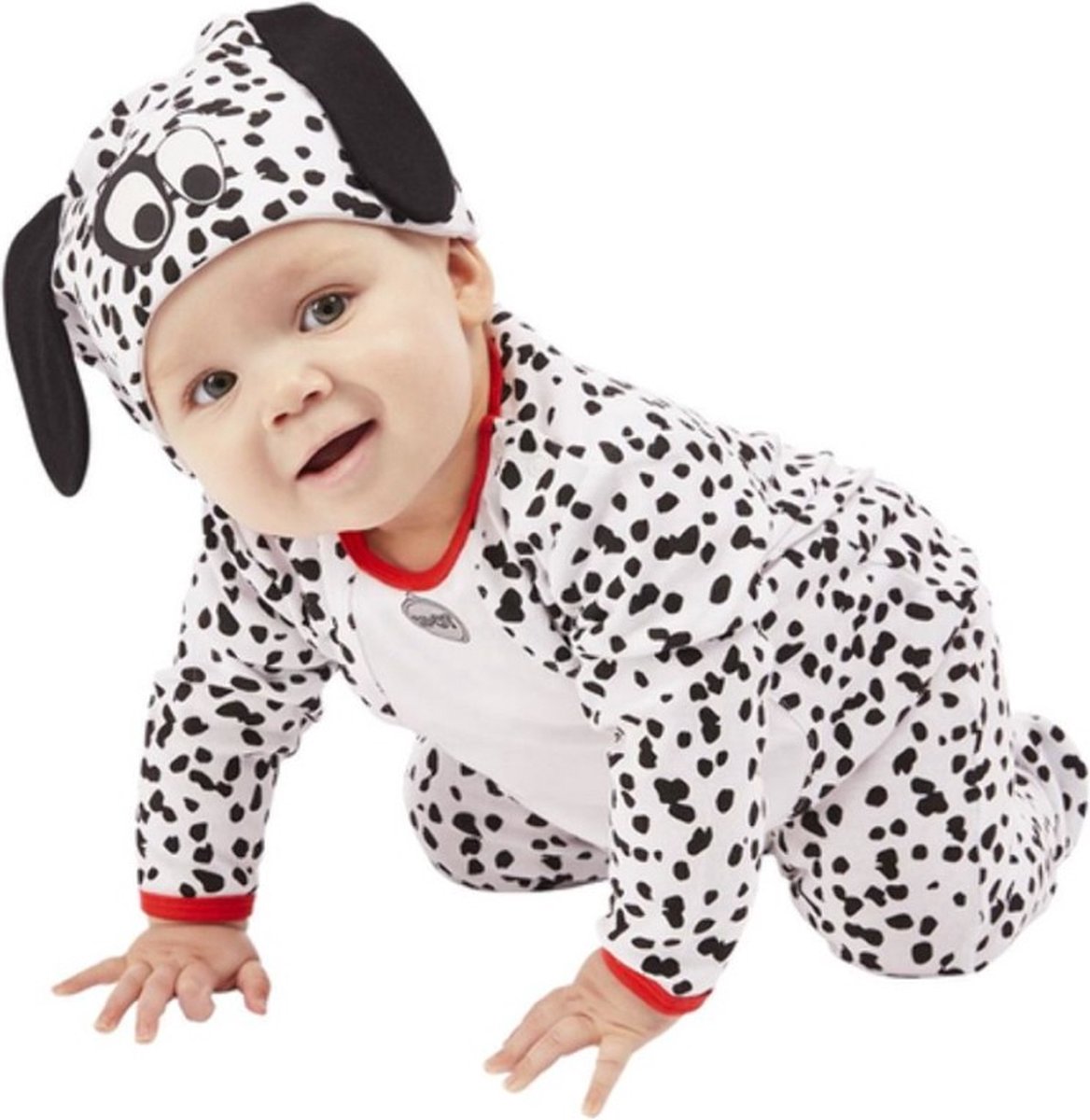 Smiffy's - Hond & Dalmatier Kostuum - Baby Dalmatier Kind Kostuum - - 6 - 9 Maanden - Carnavalskleding - Verkleedkleding