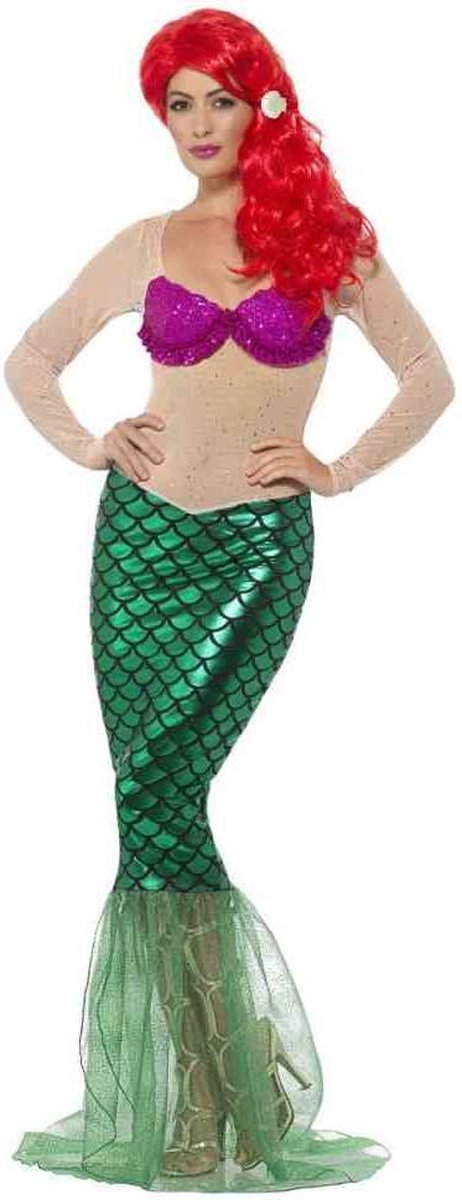 Smiffy's - Zeemeermin Kostuum - Zonder Meer Het Mooiste Zeemeermin - Vrouw - groen - Medium - Carnavalskleding - Verkleedkleding