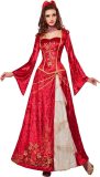 Widmann - Middeleeuwen & Renaissance Kostuum - Renaissance Prinses Radabella - Vrouw - rood - Medium - Carnavalskleding - Verkleedkleding