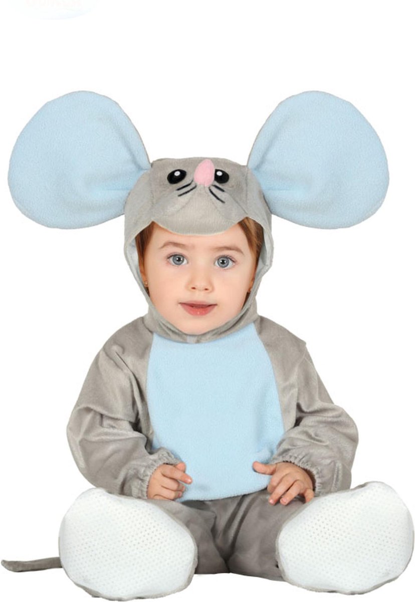 FIESTAS GUIRCA, S.L. - Grijze muis pak met capuchon voor baby's - 18 - 24 maanden