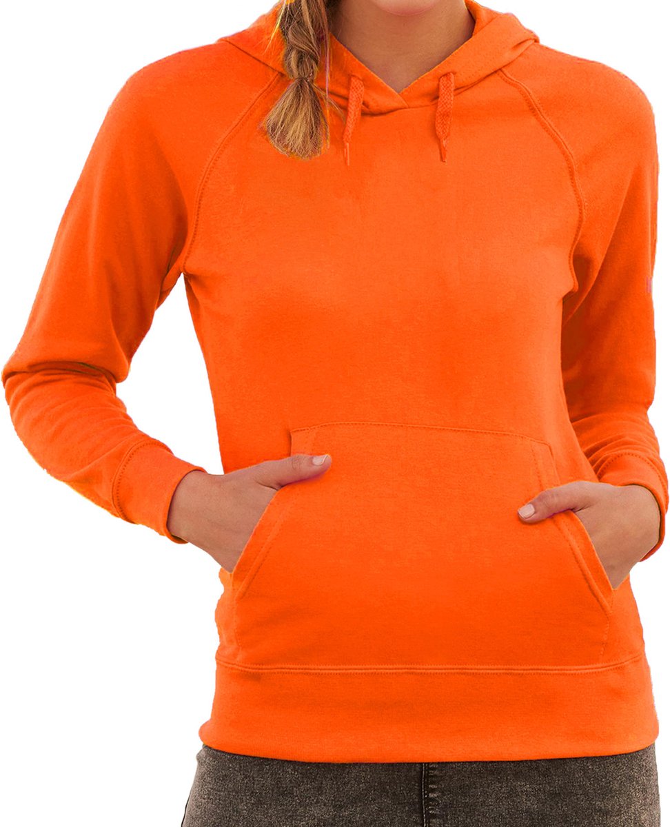 Fruit of the Loom Oranje hoodie / sweater met capuchon - dames M