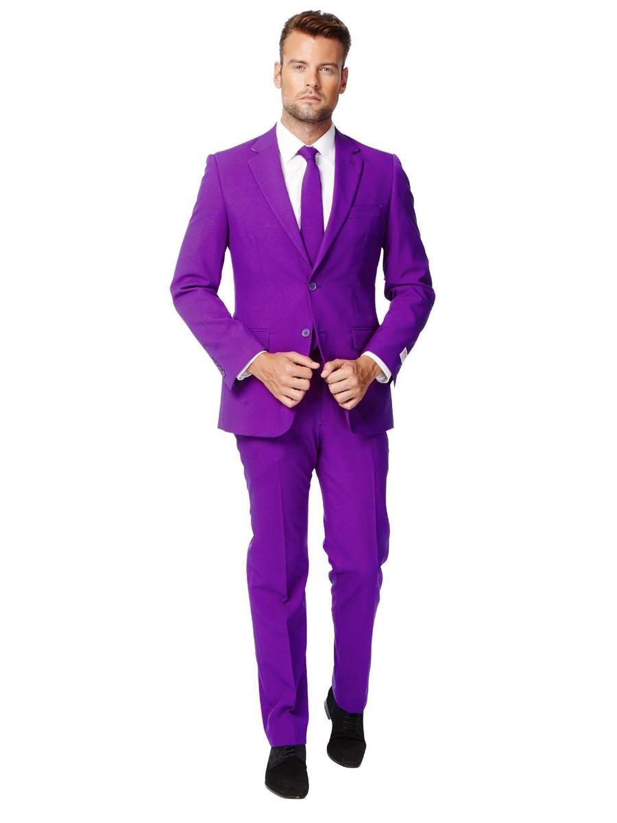 OppoSuits Purple Prince - Mannen Kostuum - Paars - Feest - Maat 60