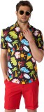OppoSuits SHIRT Short Sleeve Tropical Thunder - Heren Korte Mouwen Overhemd - Tropisch Shirt - Meerkleurig - Maat EU 37/38