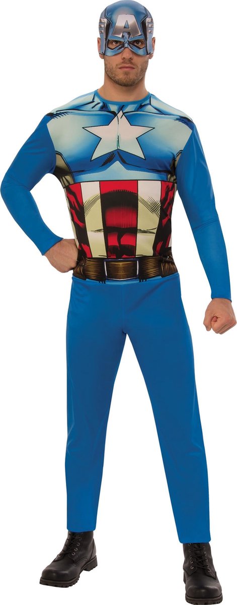 RUBIES FRANCE - Captain America kostuum voor volwassenen - Medium - Volwassenen kostuums
