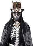 Smiffy's - Heks & Spider Lady & Voodoo & Duistere Religie Kostuum - Voodoo Heks Duistere Magie Hoed Zwart Bruin - bruin - One Size - Halloween - Verkleedkleding