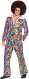 Widmann - Hippie Kostuum - Vrolijke Kleurige Hippie Symbolen - Man - multicolor - XL - Carnavalskleding - Verkleedkleding