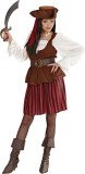 Widmann - Piraat & Viking Kostuum - Traditionele Piratendame Hoge Zeeen Kostuum Vrouw - bruin - Large - Carnavalskleding - Verkleedkleding