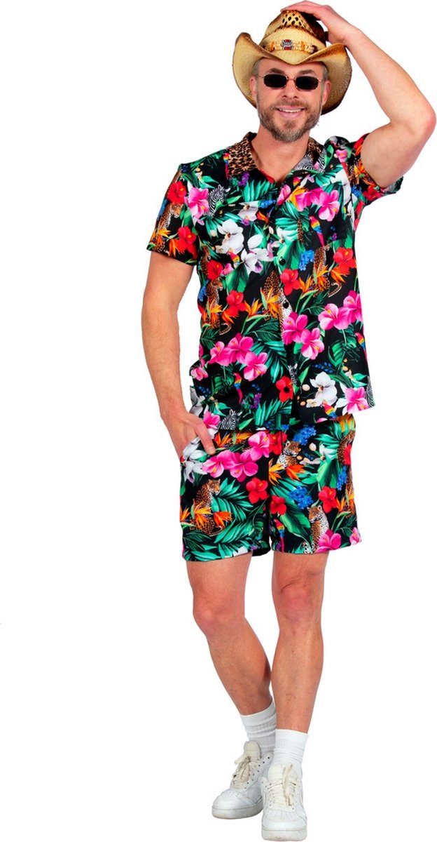 Wilbers & Wilbers - Hawaii & Carribean & Tropisch Kostuum - Hi Hi Hawaii Summer Break - Man - multicolor - Medium - Carnavalskleding - Verkleedkleding