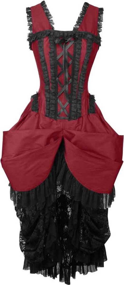Attitude Corsets Lange korset jurk -3XL- Victorian long dress Gothic, vampire, victoriaans Roze