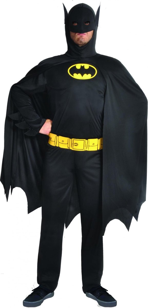 Dc Comics Verkleedpak Batman Heren Polyester Zwart/geel 3-delig Maat Xl