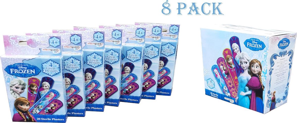 Disney Frozen Pleisters - Pack van 8 dozen ( 20 stuks per pak) - Elsa - Anna