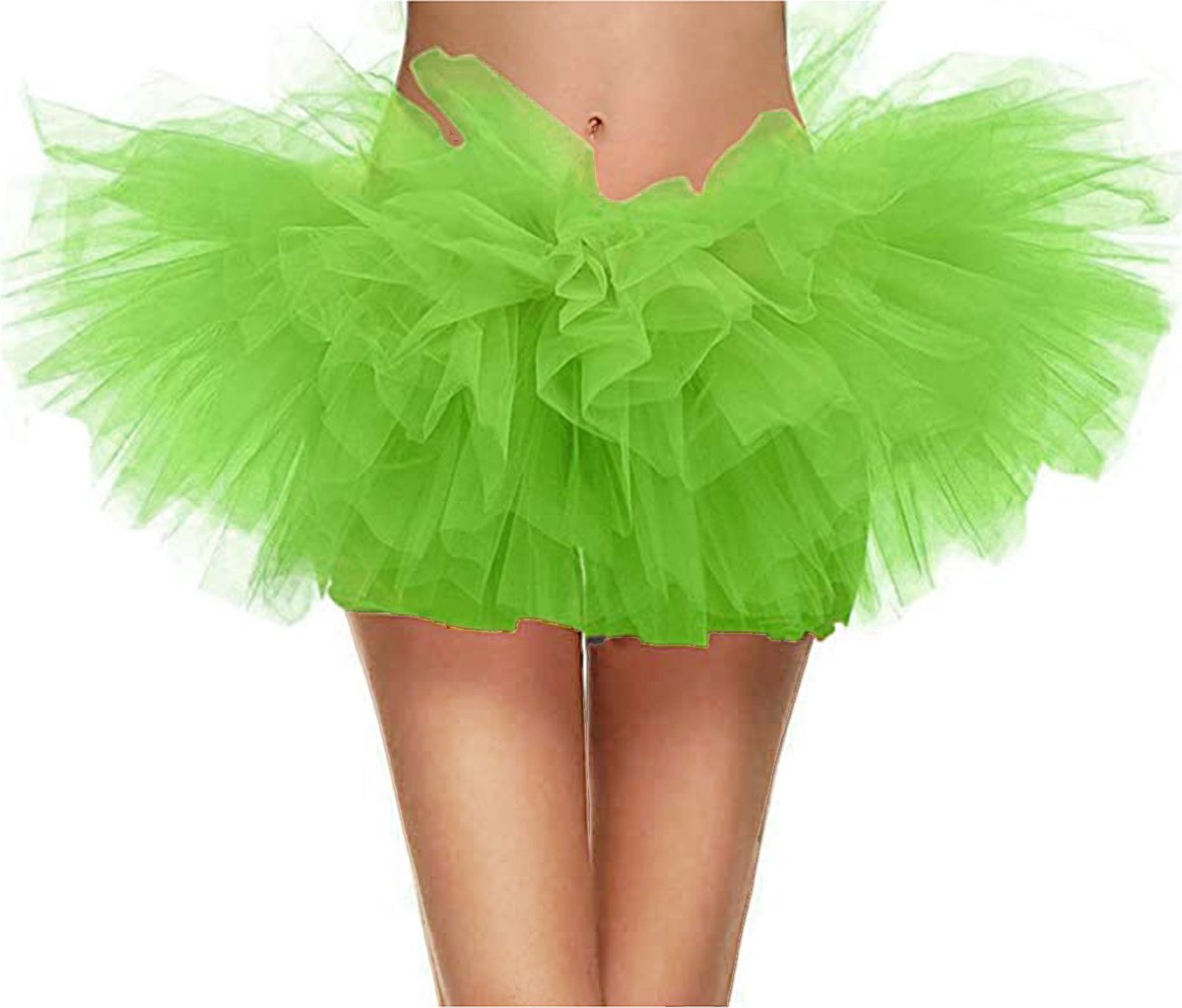 Extra korte tutu neon groen tule rokje - XS-S-M ballet petticoat 146 152 158 164