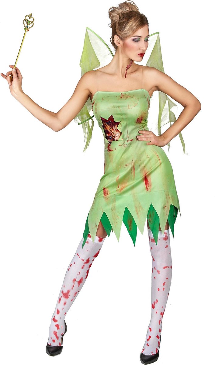 LUCIDA - Bloederige groene fee kostuum voor vrouwen - S