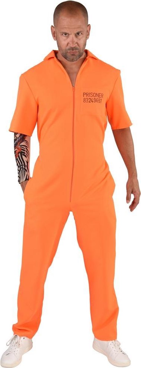 Magic By Freddy's - Boef Kostuum - Oranje Overall Guantanamo Bay Zonder Proces Gevangene - Man - oranje - Medium / Large - Carnavalskleding - Verkleedkleding
