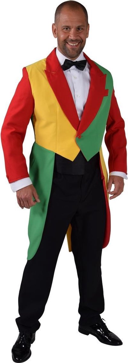 Magic By Freddy's - Limburg Kostuum - Circus Limburgia Frackjas Man - multicolor - Small - Carnavalskleding - Verkleedkleding