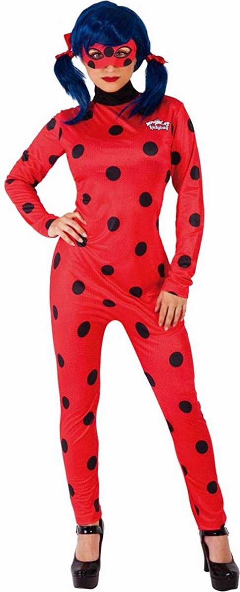 Rubies - Lieveheersbeest Kostuum - Miraculous Ladybug Lieveheersbeestje Rood Met Stippen - Vrouw - rood - Small - Carnavalskleding - Verkleedkleding