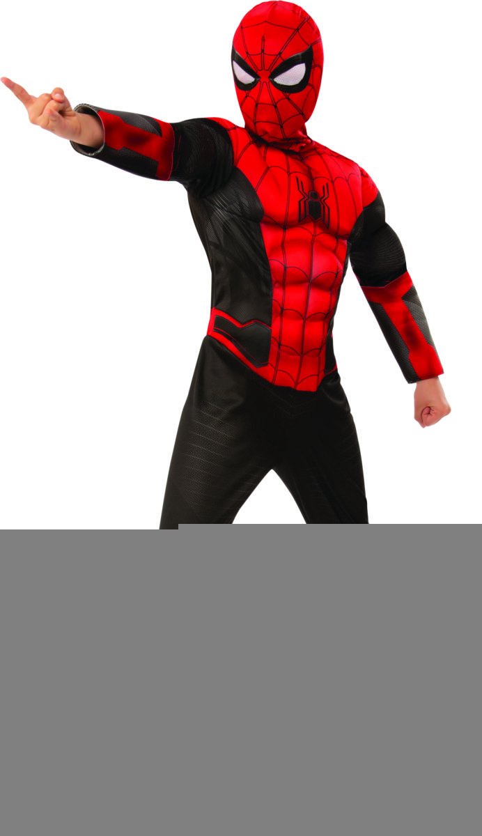 Rubies - Spiderman Kostuum - Spider Man Red And Black Kostuum Jongen - rood,zwart - Maat 104 - Carnavalskleding - Verkleedkleding