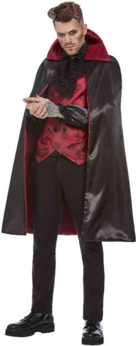 Smiffy's - Vampier & Dracula Kostuum - Verleidelijke Dracula - Man - rood,zwart - Large - Halloween - Verkleedkleding
