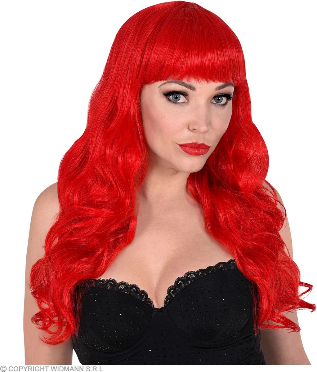 Widmann - Ariel de Zeemeermin Kostuum - Pruik Bella Von Oceanica, Rood - rood - Halloween - Verkleedkleding