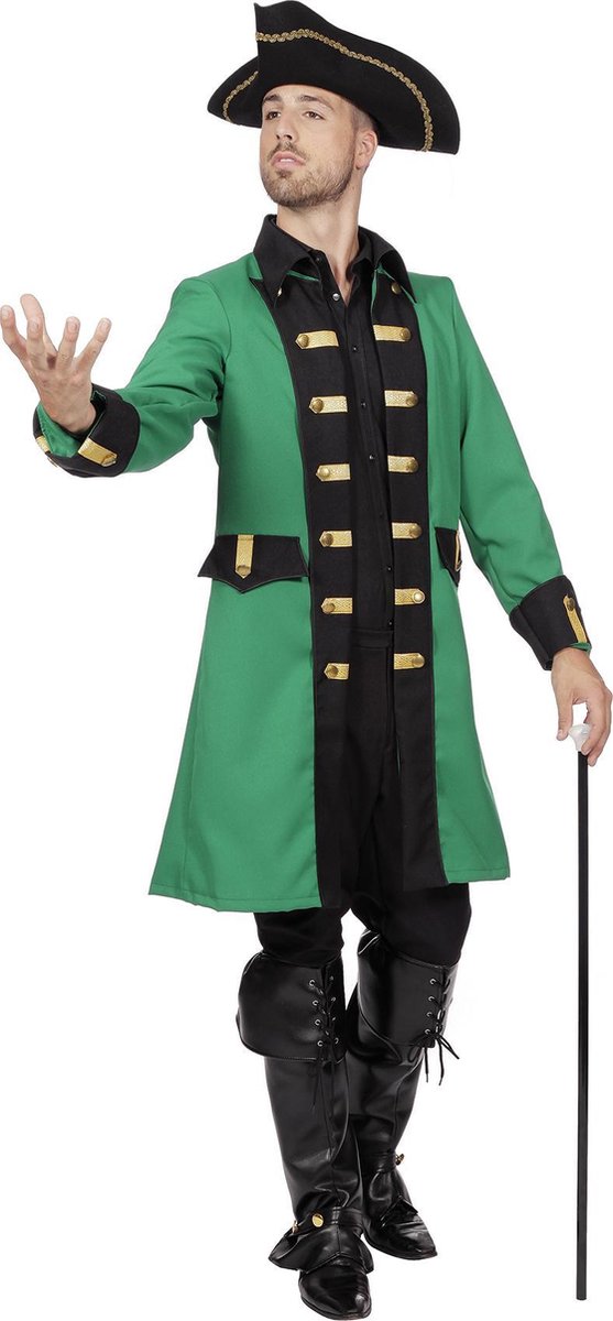 Wilbers & Wilbers - Musketier Kostuum - Koninklijke Schildwacht Garde Groen Man - groen - Maat 48 - Carnavalskleding - Verkleedkleding