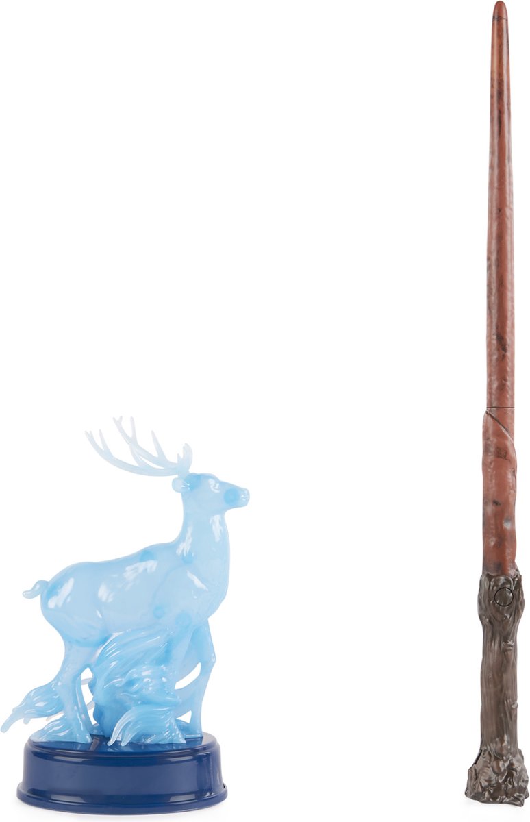 Wizarding World Harry Potte - Harry Potter toverstaf van 33 cm met Patronusbezwering en hertenfiguurtje - licht en geluid