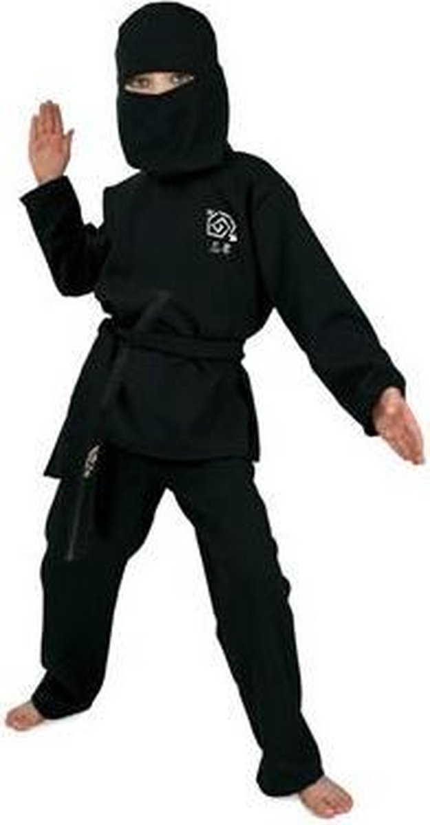 Zwart Ninja kostuum voor kinderen 164 (14 jaar)