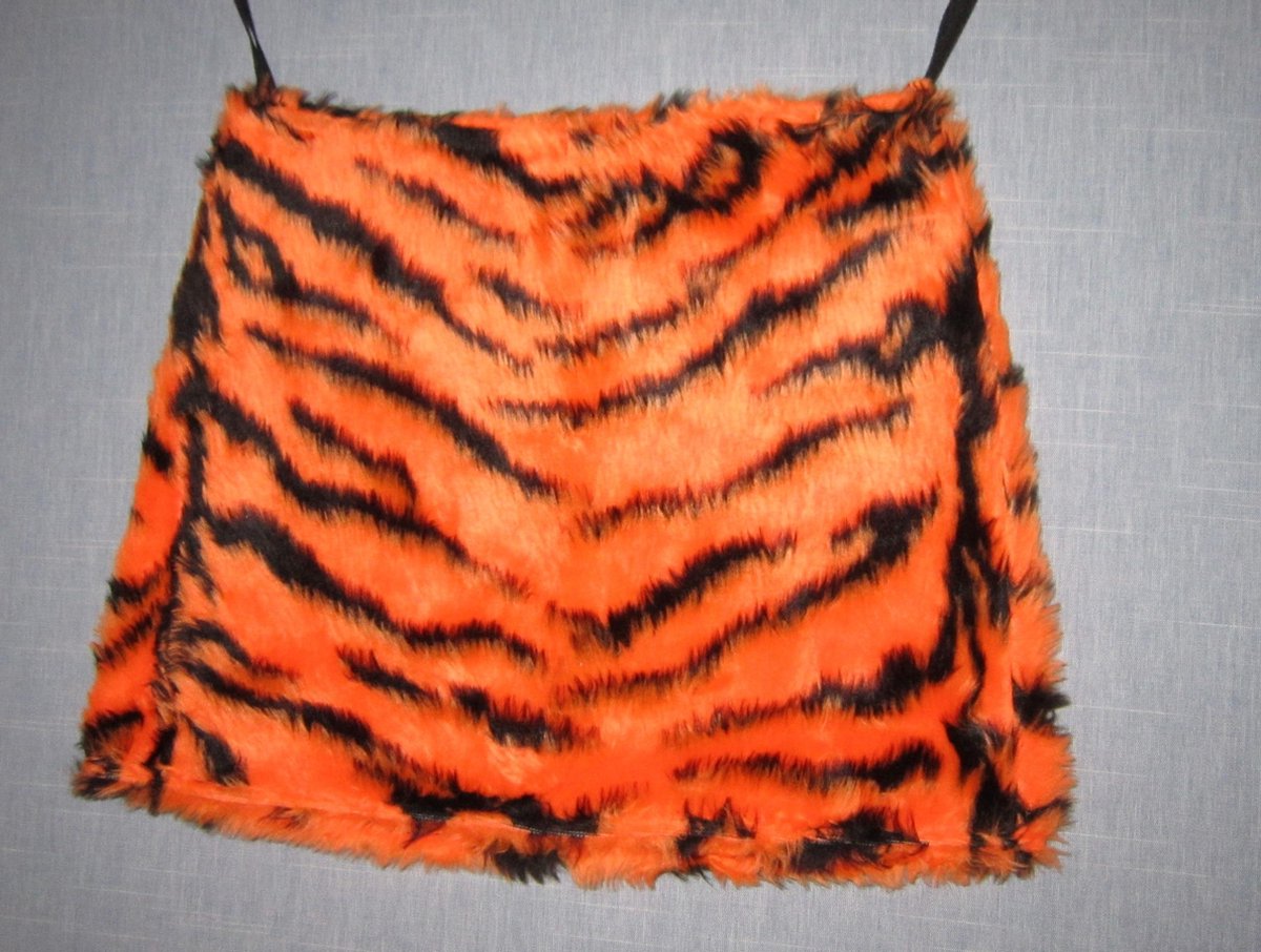 verkleedkleding tijgerrokje oranje 140