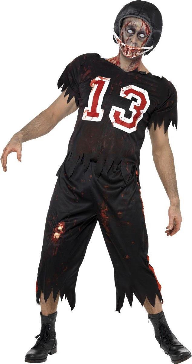American football zombie kostuum voor heren Halloween pak - Verkleedkleding - Small